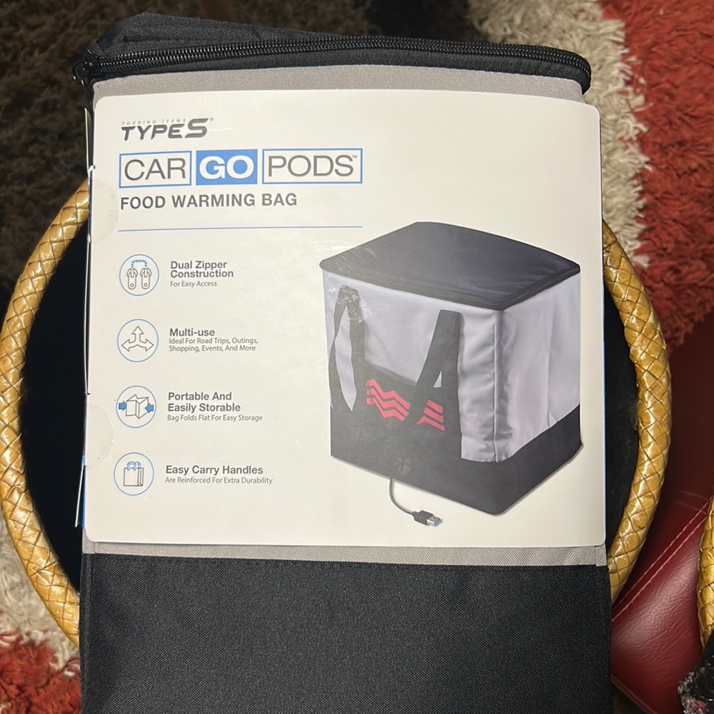 Car go pods, food warming bag